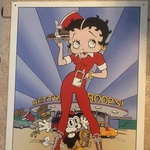 Betty Boop Other - Betty Boop Collectible Metal Diner Picture. Betty Boop Other - Betty Boop Collectible Metal Diner Picture.